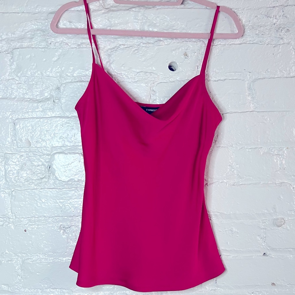 Cowl neck satin top